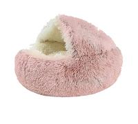 EUTYRG Coussin pour Animaux de Compagnie, lit Rond en Peluche pour Chat et Chat, lit Auto-Chauffant, Maison Douce et Longue, nid pour Petit Chien et Chat