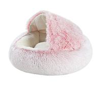 EUTYRG Coussin pour Animaux de Compagnie, lit Rond en Peluche pour Chat et Chat, lit Auto-Chauffant, Maison Douce et Longue, nid pour Petit Chien et Chat