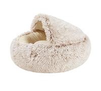 EUTYRG Coussin pour Animaux de Compagnie, lit Rond en Peluche pour Chat et Chat, lit Auto-Chauffant, Maison Douce et Longue, nid pour Petit Chien et Chat