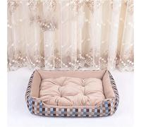 EUTYRG Grand lit Confortable et imperméable pour Chiens et Chats - Nid en Polaire Chaud et Tapis Doux pour Le Confort Hivernal - Taille : 60 x 46 x 12 C.