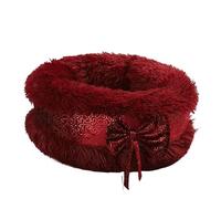 EUTYRG Lit apaisant pour Chien, lit Chaud pour Animaux de Compagnie, chenil Doux pour Chiot, canapé Rond, Coussins de Couchage pour Chats et Chiens, nid d'animaux
