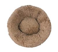 EUTYRG Lit apaisant pour Chien, Peluche Longue, Super Doux, Niche pour Animal de Compagnie, Niche Ronde pour Chien et Chat, nid Chaud d'hiver pour Chiot, Tapis de Coussin Portable pour Chat S
