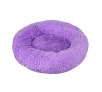 EUTYRG Lit apaisant pour Chien, Peluche Longue, Super Doux, Niche pour Animal de Compagnie, Niche Ronde pour Chien et Chat, nid Chaud d'hiver pour Chiot, Tapis de Coussin Portable pour Chat S