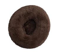 EUTYRG Lit apaisant pour Chien, Peluche Longue, Super Doux, Niche pour Animal de Compagnie, Niche Ronde pour Chien et Chat, nid Chaud d'hiver pour Chiot, Tapis de Coussin Portable pour Chat S