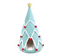 EUTYRG Lit apaisant pour Chien Quatre Saisons Universel pour Animaux de Compagnie Arbre de noël nid de Chat Confortable en Peluche chenil Vert Fournitures pour Animaux de Compagnie