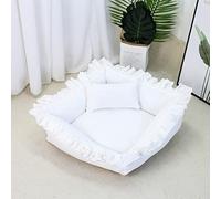 EUTYRG Lit carré Confortable pour Animaux de Compagnie avec Oreiller - Parfait pour Les Chiots et Les Chats Mignons