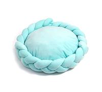 EUTYRG Lit Douillet pour Animal de Compagnie Couleur Bonbon : Coussin tissé Doux pour Petits Chiens et Chats, Niche Chaude avec Coussin Amovible - Diamètre 45 cm