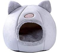 EUTYRG Puppy Cat Dog Cave House - Lit pour Animaux de Compagnie d'intérieur Mignon et Moelleux avec Coussin confortableM