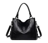 EUTYRG Sacs à Main Sacs à bandoulière Sacs fourre-Tout de Grande capacité pour Femmes, Sac à Main en Cuir Souple atmosphérique pour mère d'âge Moyen (Noir)