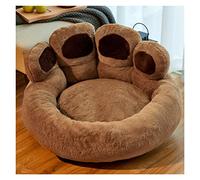 EUTYRG Tapis Rond en Peluche pour Chiens de Petite à Moyenne Taille - Housse Amovible - Idéal pour la Maison et Le canapé - Choix de Couleurs - Grand
