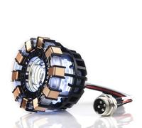 Euvdora Réacteur à arc 1:1 DIY MK1 Fil Contrôle Lumières Acrylique Boîte de présentation Tony Stark Heart Chest Lampe Fait Main Jouets