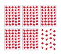 Euvoym Lot de 1 400 autocollants en forme d'étoile dorée métallisée pour enseignants, récompenses, enfants, tableaux de mérite (rouge)