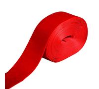 Euvoym Ruban de velours vintage pour la fabrication de nœuds d’emballage cadeau pour les anniversaires et Noël (rouge, 4,6 m x 3,8 cm)