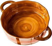 EUXHTYWP Bol à soupe avec anses, bol en céramique, ramen peu profond, grand pho, compatible micro-ondes, nouilles udon - motif carreaux bleus et rayés 25 x 18 6 cm, 850 ml