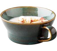 EUXHTYWP Bols à soupe avec anses, tasse en céramique, petite petit-déjeuner, bol dessert vert(Grün,Grün)