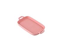 EUXHTYWP Plats de cuisson au four, petits plats en céramique avec poignée, plat à, lasagnes rôtir, cocotte, petit rectangulaire (6,1 pouces)(Pink)