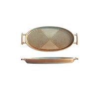 EUXHTYWP Plats de cuisson au four, plat en porcelaine, cocotte, ensemble plats ovales, moules à lasagnes for la cuisine, dîners, double poignée, lot 2(10.5Inch)