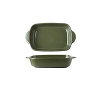 EUXHTYWP Plats de cuisson au four, plats en céramique avec poignée, plat à lasagnes rôtir, cocotte rectangulaire for la cuisine(Green)