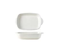 EUXHTYWP Plats de cuisson au four, plats en céramique avec poignée, plat à lasagnes rôtir, cocotte rectangulaire for la cuisine(White)
