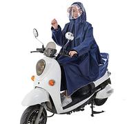 EUXHTYWP Poncho de Pluie, imperméable à Capuche for vélo, for Scooter mobilité, Moto, Unisexe, réutilisable, for Adulte(Blu,4XL)