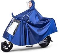 EUXHTYWP Poncho de Pluie, imperméable à Capuche for vélo, for Voiture électrique, Housse Moto, Poncho for Adulte, Cape for Scooter mobilité(Blu,5XL Single)