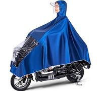 EUXHTYWP Poncho de Pluie, imperméable à Capuche for vélo, for Voiture électrique, Housse Moto, Poncho for Adulte, Cape for Scooter mobilité(Blu,4XL)
