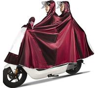 EUXHTYWP Poncho de Pluie, imperméable à Capuche for vélo, Poncho for Moto avec Housse rétroviseur et Tableau Bord visuel, Veste Cyclisme for Scooter, Cape(Blu,Single 4XL)