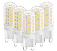 Euxper Ampoule LED G9 3W Blanc Naturel 4000K, 420LM, Équivalent Halogène 28W-40W pour Lampe de Bureau, Anti-Flicker, AC 220-240V, Paquet de 5
