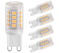 Euxper Ampoules LED G9 2W Blanc Naturel 4000K 280LM Équivalent à une Ampoule Halogène 28W, Ampoules LED G9 pour Éclairage Domestique, Non-Flicker, AC 220-240V, Paquet de 5