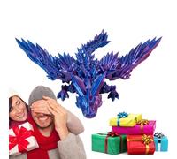 Euyehn Dragon de imprimé en,Dragon imprimé en avec des Ailes | Beau Jouet Fidget Dragon de - Oeuf de Dragon Flexible et Anti-Stress, Surprise à l'intérieur du Dragon en articulé et décoration de
