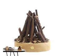 Euyehn Fausses bûches de feu, veilleuse de feu de Camp | Lampe de feu de Imitation feu 3 Modes réglables - Petite Lampe LED à Fausses bûches de cheminée électrique, décorations de Festival de noël