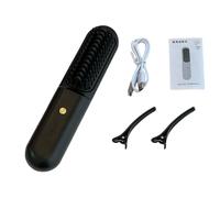 Euyehn Lisqueur de cheveux de voyage, peigne à lisser les cheveux - Brosse de redressement pour les femmes | Brosses à cheveux chauds Brosse de cheveux Peigne de style réglable à la température pour