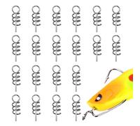 Euyehn Lock à Ressort à appâts de pêche, Serrure de Torsion de Printemps à leurre Doux | Soft Lere Bait Spring Twist Lock - 20 pièces Vis de pêche Rapide verrouille Fixe, équipement de pêche à la