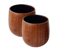 Euyehn Lot de 2 tasses à bourbon en bois, verres à whisky en bois, style rustique vintage, pour homme et papa