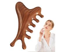 Euyehn Peigne de massage en bois, peigne à cheveux en bois | Sandalwood Body Care Brush,Des dents larges multifonctionnelles épaississer les peignes de cheveux en bois de santal pour le masseur du