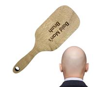 Euyehn Peigne drôle d'homme chauve, peigne d'homme chauve de farce | Brosse à farces en bois sans poils - Peigne sans dents pour le brossage, blague pratique pour le jour d'avril, anniversaires