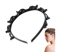 Euyehn Serre-tête avec pinces crocodiles - Serre-tête fin avec clips | Épingle à cheveux tressée tendance avec pinces crocodiles pour l'entraînement