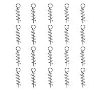 Euyehn Verrouillage de la Torsion à Ressort de leurre, pêche à la vis à appâts Doux - Soft Lere Bait Spring Twist Lock,20 pièces Vis de pêche Rapide verrouille Fixe, équipement de pêche à la goupille