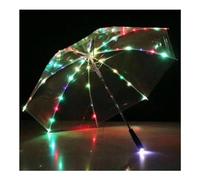 EUYIMOMO parapluie led Parapluie Led 4 couleurs, parapluies transparents avec lampe torche, for photographie de mariage, fête d'anniversaire, cadeaux de noël(Style D)