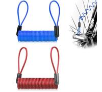 EUYKQNOI 2 Pieces Câble de Rappel de Sécurité pour Moto,Câble de Rappel de Verrouillage,Câble de sécurité pour Antivol à Disque,Résistant et Durable,Compatible avec Motos,Scooters et Vélos, 1,2 m