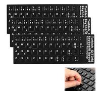 EUYKQNOI 3 Pièces Autocollants turcs 11x13mm pour claviers PC/laptop & notebook, transparents avec vernis de protection mat, Klavye için Türk harfleri, Turkish Keyboard Stickers