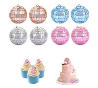 EUYKQNOI 8 PCS Boule à Facettes Disco Argentée,Boule à Facette Miroir,Boule à Facettes à Suspendre,Mirror balls,pour Décoration d'Arbre de Noël,Décoration de Comparaison de Célébration de Mariage Gâte