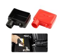 EUYKQNOI Bornes de Batterie Couvre, 2 Pièces Capuchon Battery Terminal, Caoutchouc Bornes Bouchon Protecteur, Borne de Batterie Couvercle Isolant, pour Voitures, Camions, Moto