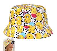 EUYKQNOI Canard Bob Réversible Chapeau de Pêcheur pour Femme Homme, Bobs Mode Seau Chapeau de Soleil de Visière pour Adulte Adolescents, Classique Chapeau de Plage pour Plein Air