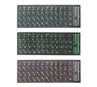 EUYKQNOI clavier russe Autocollants Universel Russes pour Claviers,3 Pcs Russian Keyboard Stickers,pour Tous Les claviers PC, Portables ou Mac,Plusieurs Couleurs Alphabet Russe Autocollants de Clavier