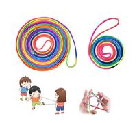 EUYKQNOI Corde à Sauter Enfant - Jeu d'Élastique Classique pour 2-4 Joueurs, Jouet Extérieur et Intérieur, Activité Physique pour Cours de Récréation, Jeux de Jardin pour Enfants 6-12 Ans (1 Pièce)