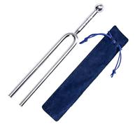 EUYKQNOI Diapason musique,Diapason therapeutique,Diapason Pour Piano,Diapason en Acier Inoxydable A440 Hz,Livré avec une poche à cordon en polaire,diapason massage Pour violon,accordeur de guitare