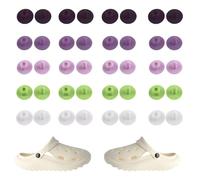 EUYKQNOI Lot de de boutons à rivets Croc-20Pcs, 16 mm Boucle femelle Boucle mâle Plastique Boutons pression Fermoirs,Chaussures Pop Rivets, Réparation et Décoration,multicolore