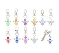 EUYKQNOI Porte-clés Ange Gardien, Cadeau Baptême Invité Parfait - 10 PCS Ton Ange Gardien Ton Grand Ami, Pendentif de Protection Porte-Bonheur pour Mariage, Noël, Communion (Cadeaux Émotionnels)