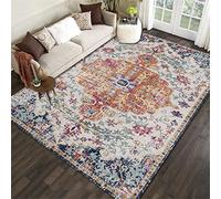 EUYXCRV Tapis Persan Vintage, Style Bohème, Tapis en Velours De Cristal, Parfait pour Le Salon Et La Chambre 160 x 200 cm